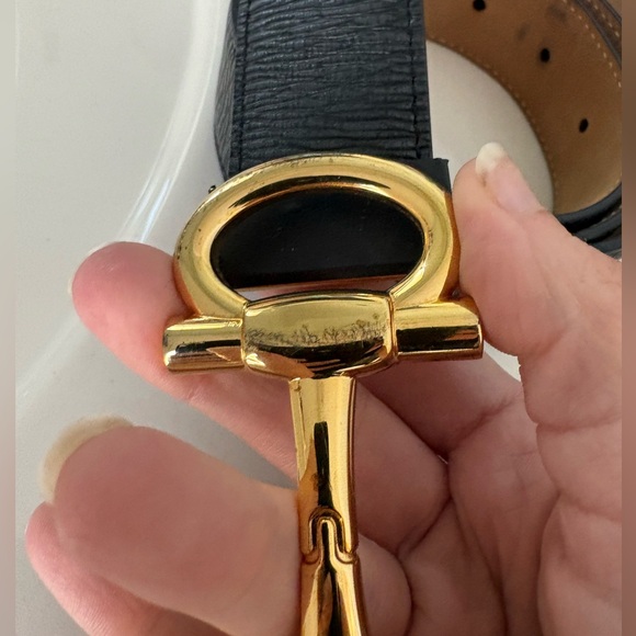 Salvatore Ferragamo Black Leather with Gold Hardware - Picture 9 of 16